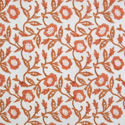 Trumpet Vines in Sienna- Indian Block Prints: Cottage- Fableism- 44