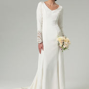 Butterick B5779 Sewing Pattern Misses’ Wedding/ Bridal Lace-Back Dresses with Train- Sizes 4-12