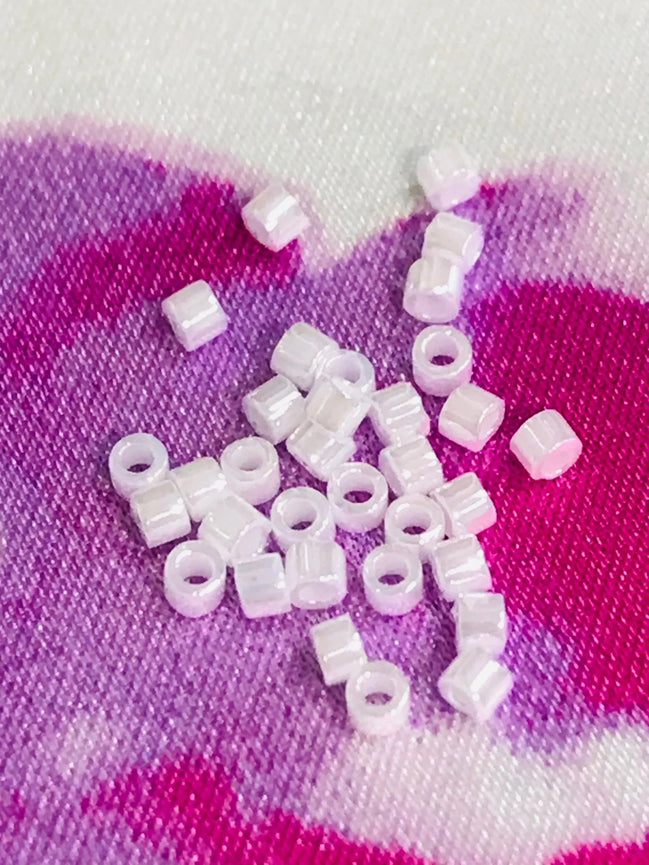 Miyuki 11/0 Delica Glass Beads- WHITE PEARL (2004)