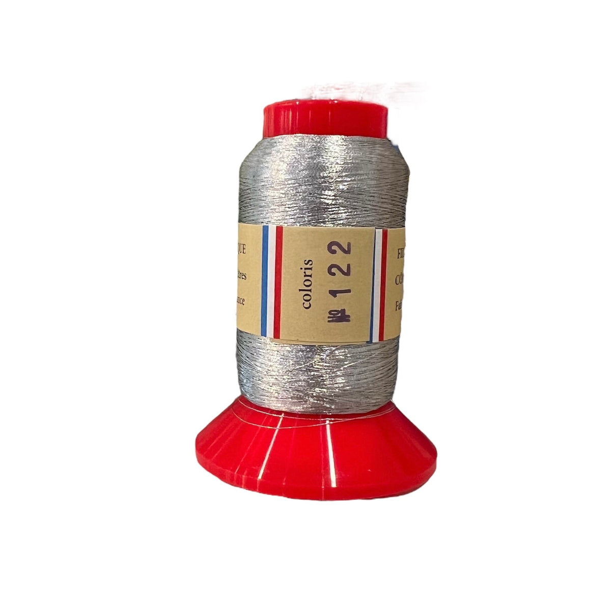 Sajou No. 122- Silver Metallic Thread- Fil au Chinois- Spool (100m) or Cone (1000m)