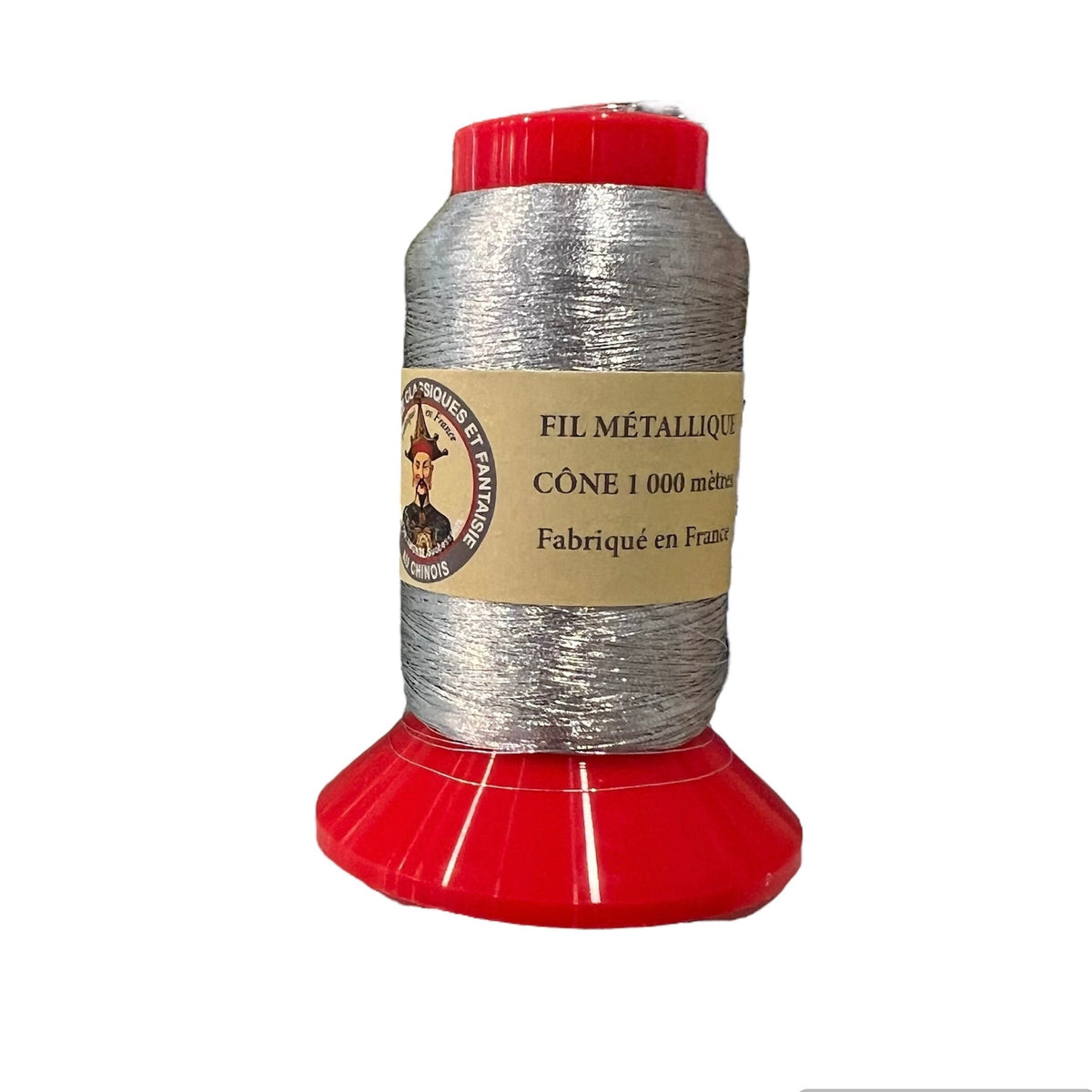 Sajou No. 122- Silver Metallic Thread- Fil au Chinois- Spool (100m) or Cone (1000m)