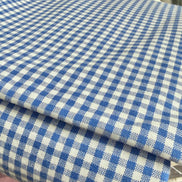 Blue Carolina Gingham- 1/8”- Cotton- 44” Wide- “Royal