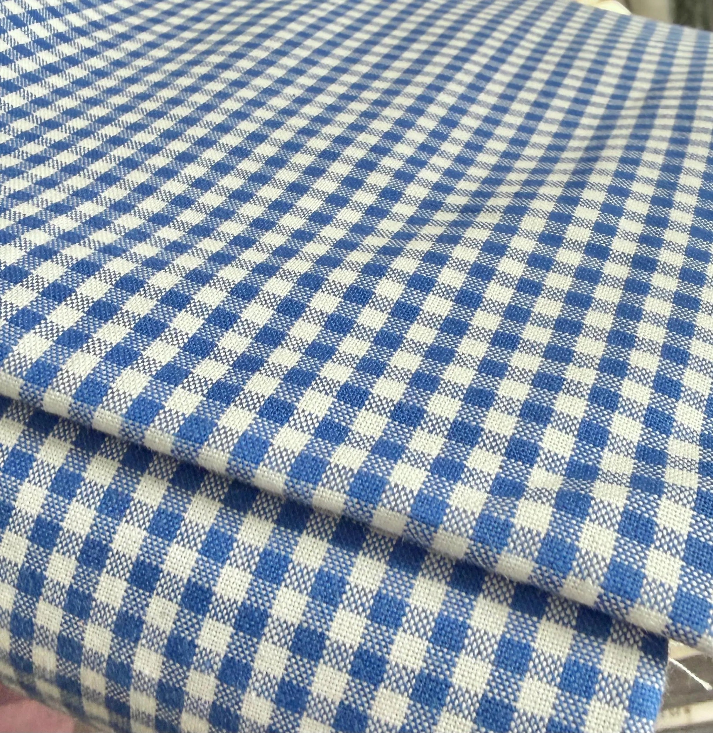 Blue Carolina Gingham- 1/8”- Cotton- 44” Wide- “Royal