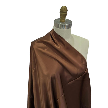 Chocolate Brown Pure Silk Charmeuse Fabric- 44” (365)