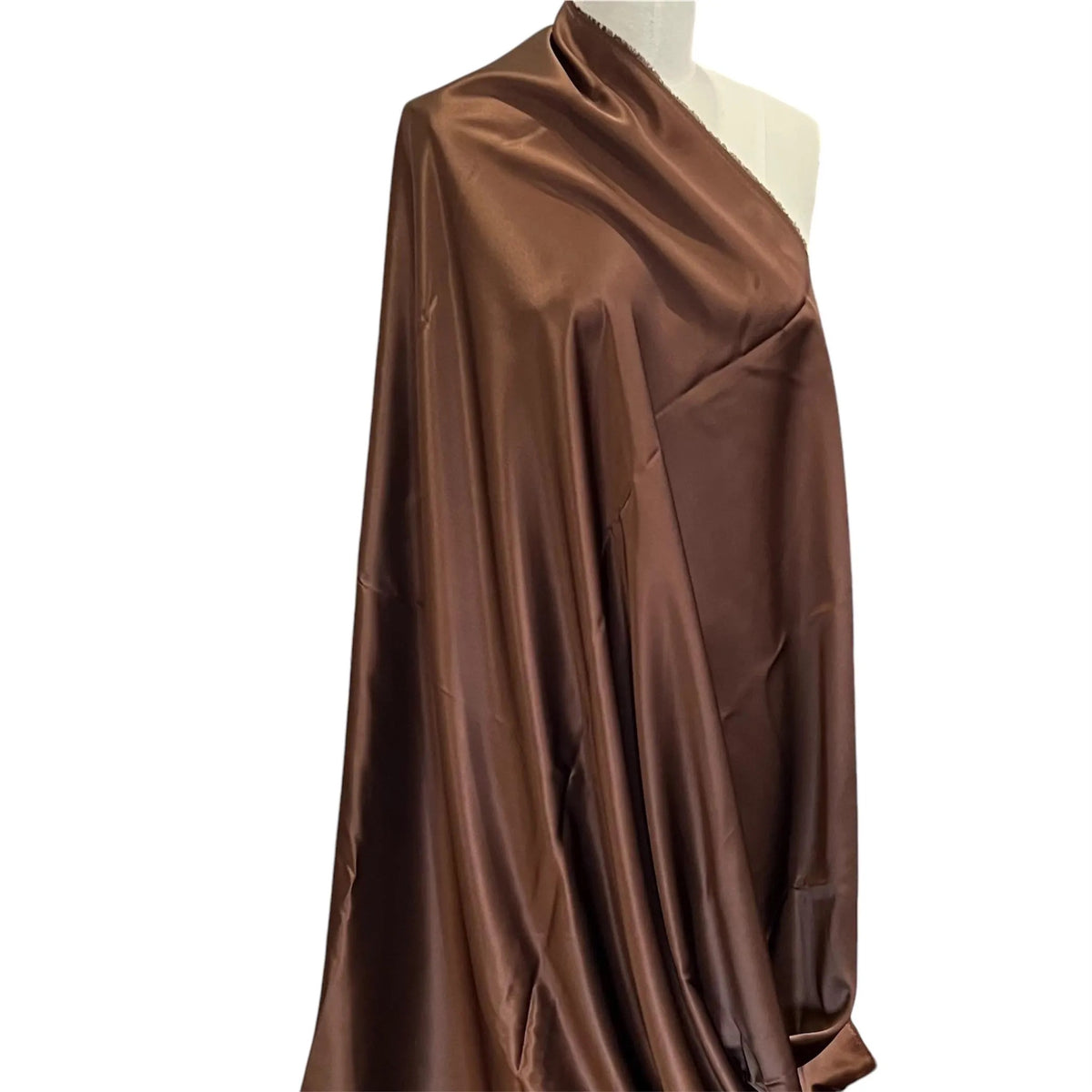 Chocolate Brown Pure Silk Charmeuse Fabric- 44” (365)