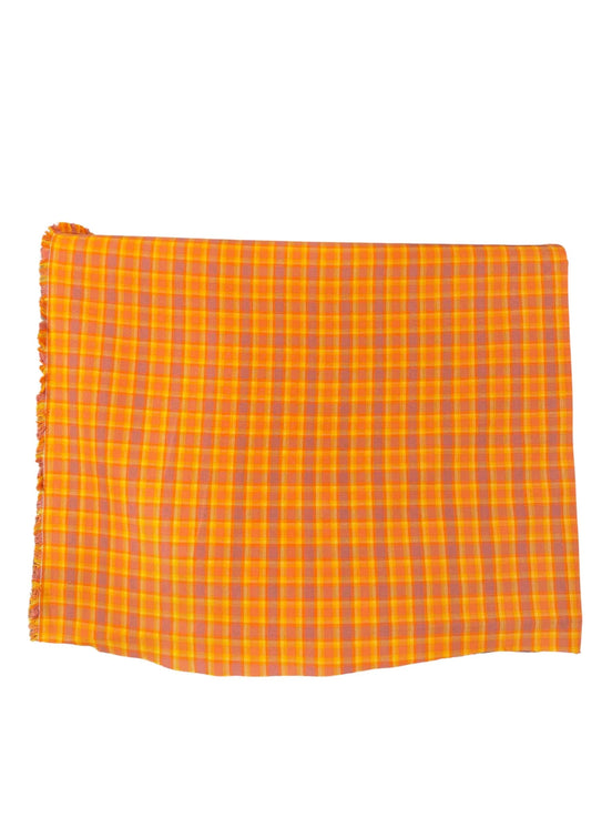 Kitchen Window Wovens- “Spice”- Orange, Yellow, Purple Plaid Gingham- 44” Wide- 100% Cotton