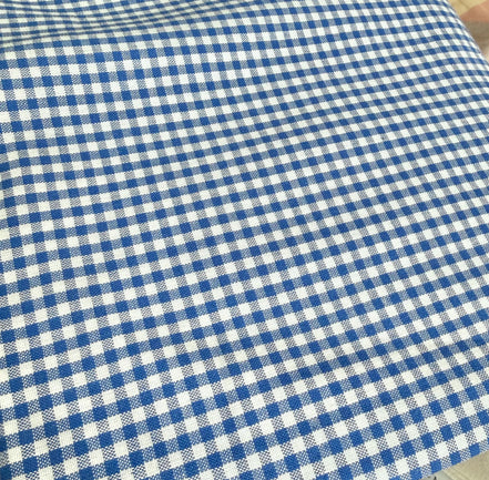 Blue Carolina Gingham- 1/8”- Cotton- 44” Wide- “Royal"