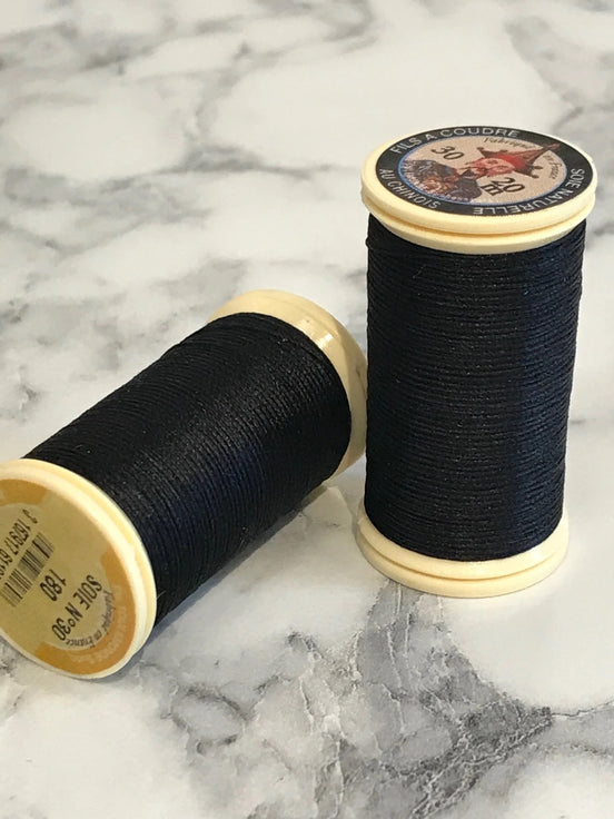 Sajou No. 180- Black PERLE SILK THREAD- Fil au Chinois