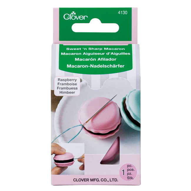 Sweet 'n Sharp Macaron Needle Sharpener- Clover- Raspberry (Pink) or Pistachio (Green)