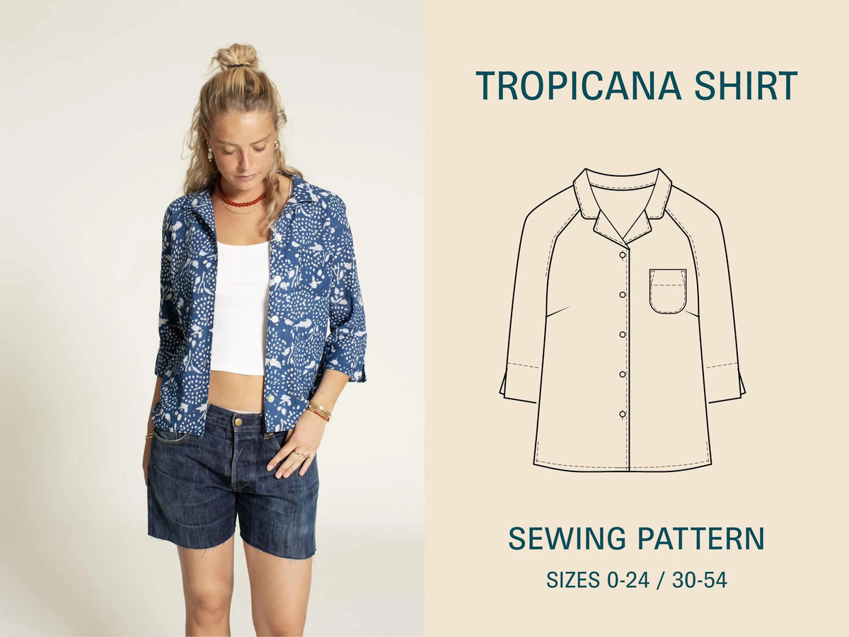 Tropicana Shirt- Wardrobe By Me- Paper Pattern- Sizes 0-24