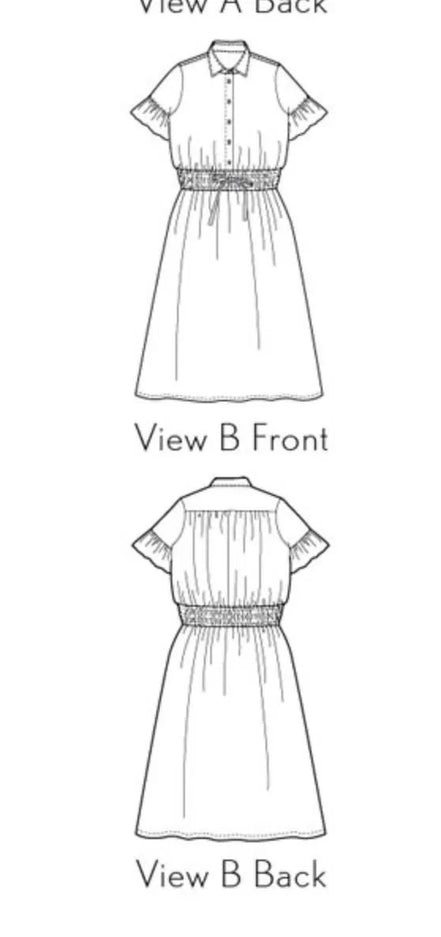 Tomigaya Shirt Dress Paper Pattern- Liesl + Co.