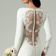 Butterick B5779 Sewing Pattern Misses’ Wedding/ Bridal Lace-Back Dresses with Train- Sizes 4-12