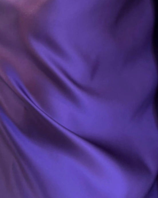 Eggplant/ Dark Purple- "Mystique" Poly Matte Satin- 60” Wide- Light to Medium Weight