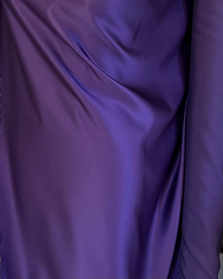 Eggplant/ Dark Purple- "Mystique" Poly Matte Satin- 60” Wide- Light to Medium Weight
