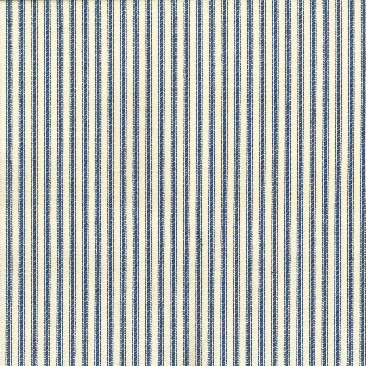 Woven Cotton Ticking Stripe- Navy and Off White- 44” Wide