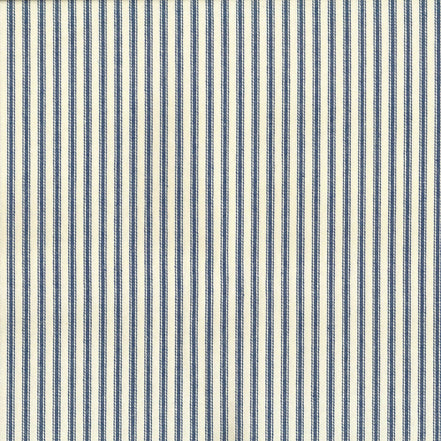 Woven Cotton Ticking Stripe- Navy and Off White- 44” Wide