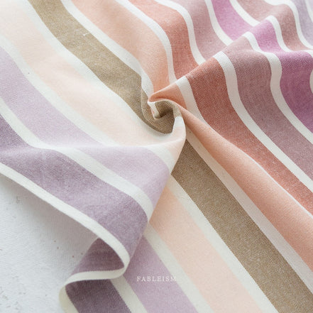 Striped Cotton Fabric- "Wings in Light Fuchsia"- Monarch Grove- Fableism- 44"