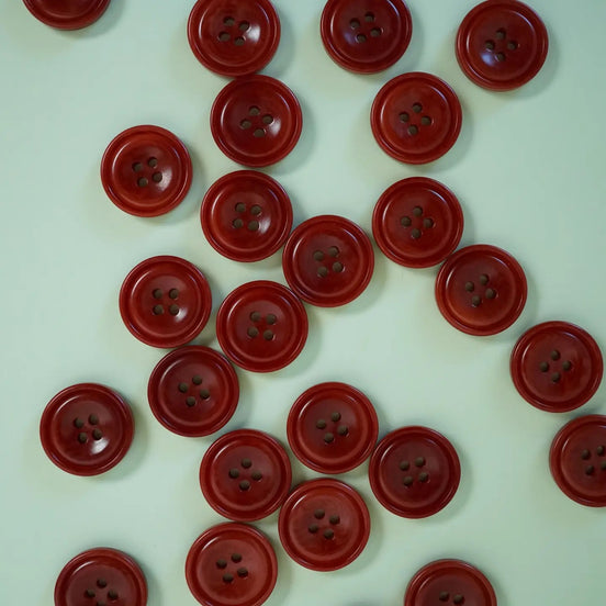 Amber 3/4" Corozo Nut Buttons- Set of 6- Matchy Matchy