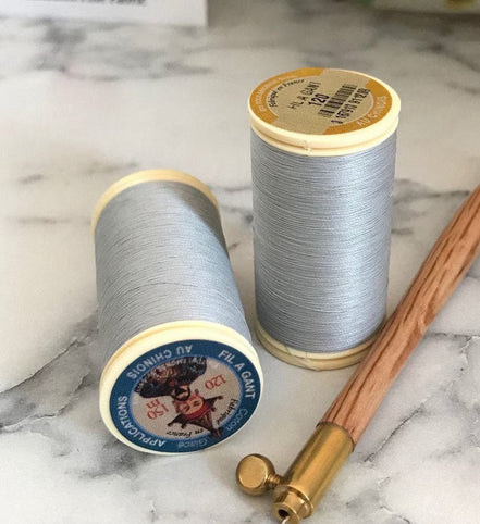 Sajou- No. 120- Gray GLOVING THREAD- Fil a gant au Chinois- Spool (150m) or Cone (1000m)