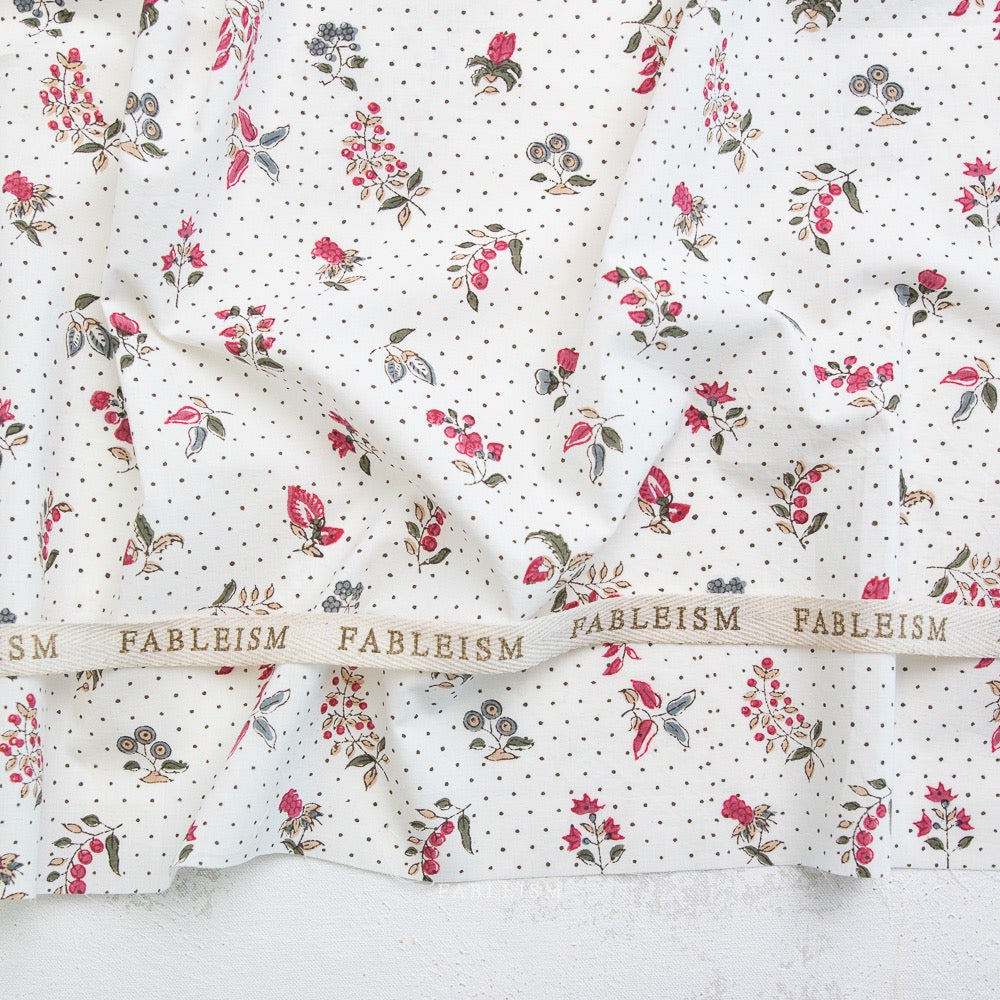 Dottie Floral in Cream- Indian Block Prints: Cottage- Fableism- 44