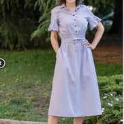 Tomigaya Shirt Dress Paper Pattern- Liesl + Co.