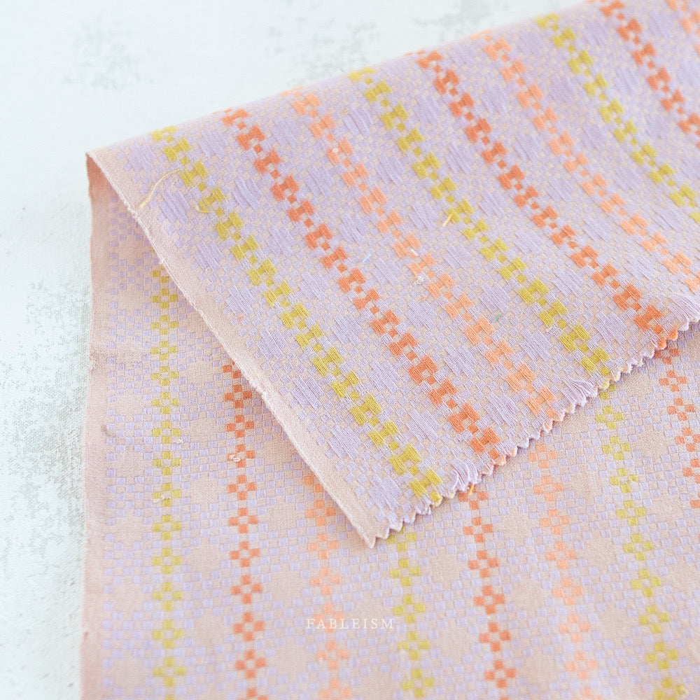 Woven Cotton Fabric- “Mosaic- Sweet”- Lucky Loom- Fableism- 44” Wide