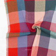 Waffle Happy Checkers in Sangria- Cotton Woven Fableism- 54