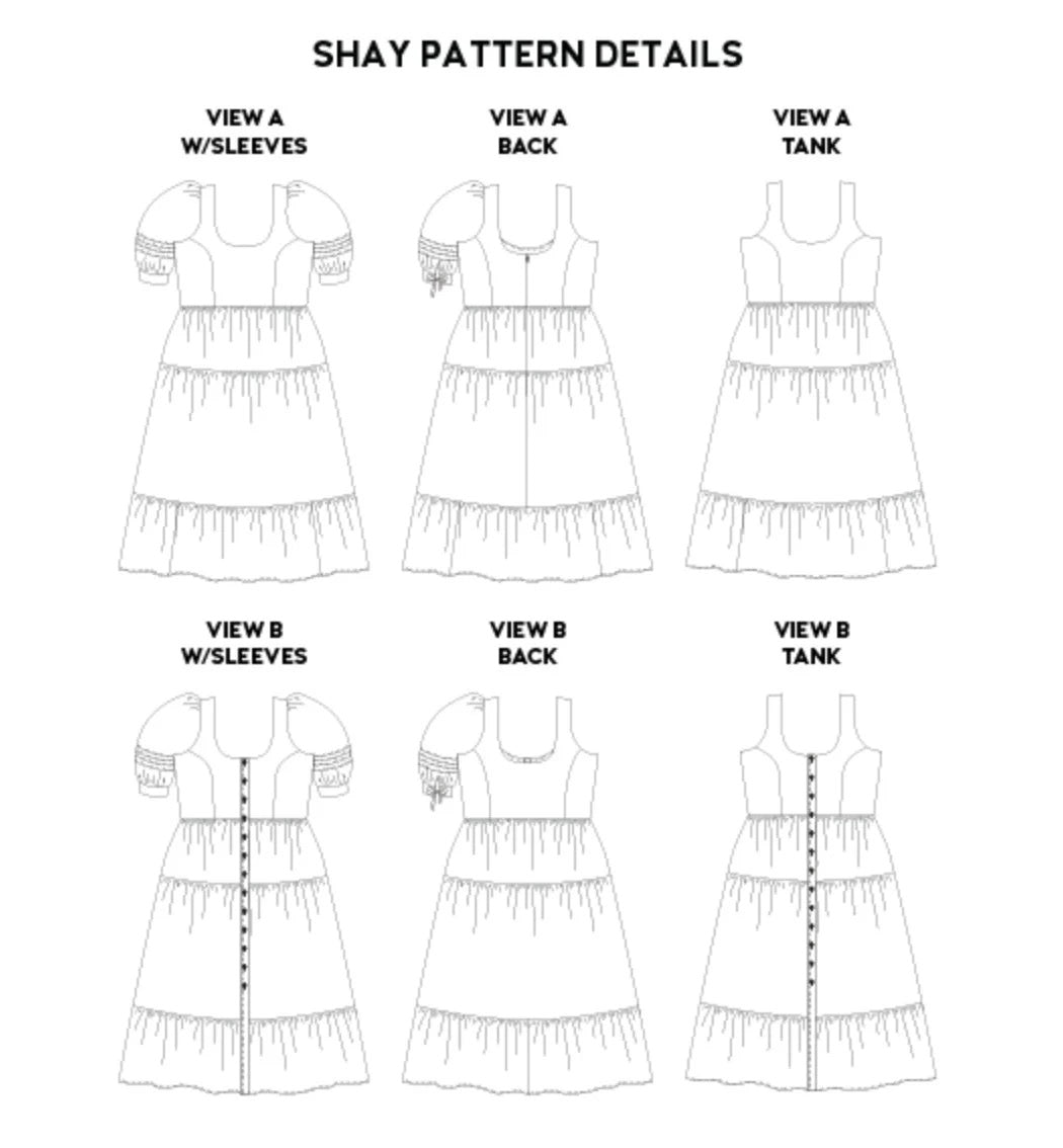 Shay Dress Paper Pattern- Chalk + Notch