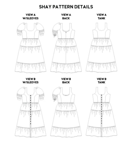 Shay Dress Paper Pattern- Chalk + Notch