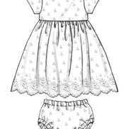 McCall's Sewing Pattern Infants' Lined Dirndl Dresses, Panties and Headband- M6015- S-M-L-XL