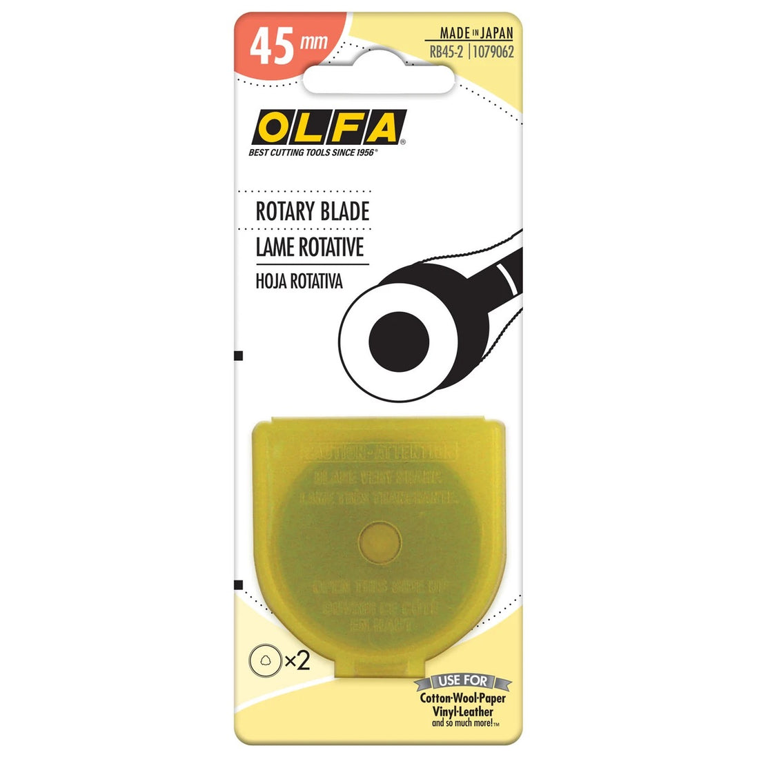 Olfa Replacement Rotary Blades- 45MM- 2 Pack