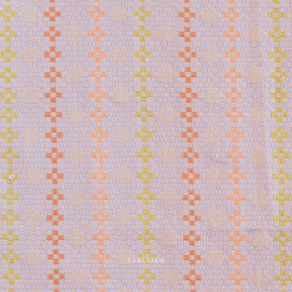 Woven Cotton Fabric- “Mosaic- Sweet”- Lucky Loom- Fableism- 44” Wide