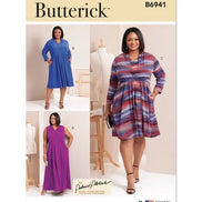 Butterick B6941 Sewing Pattern Women's Knit Dresses by Palmer/Pletsch