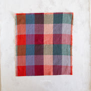 Waffle Happy Checkers in Sangria- Cotton Woven Fableism- 54