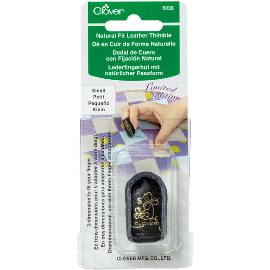 Natural Fit Leather Thimble- Small Size- Clover- #6038