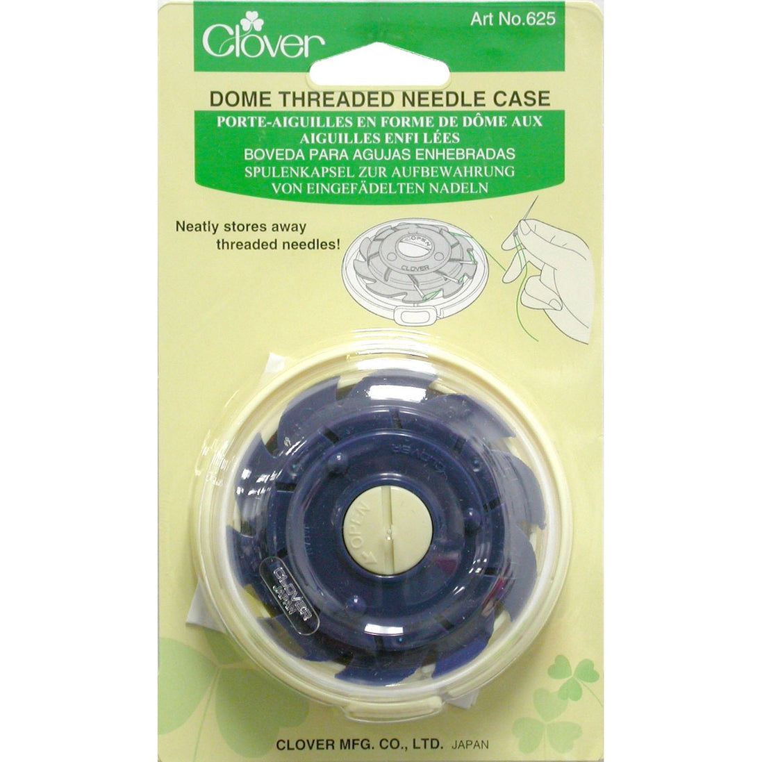 Clover Dome Threaded Needle Case