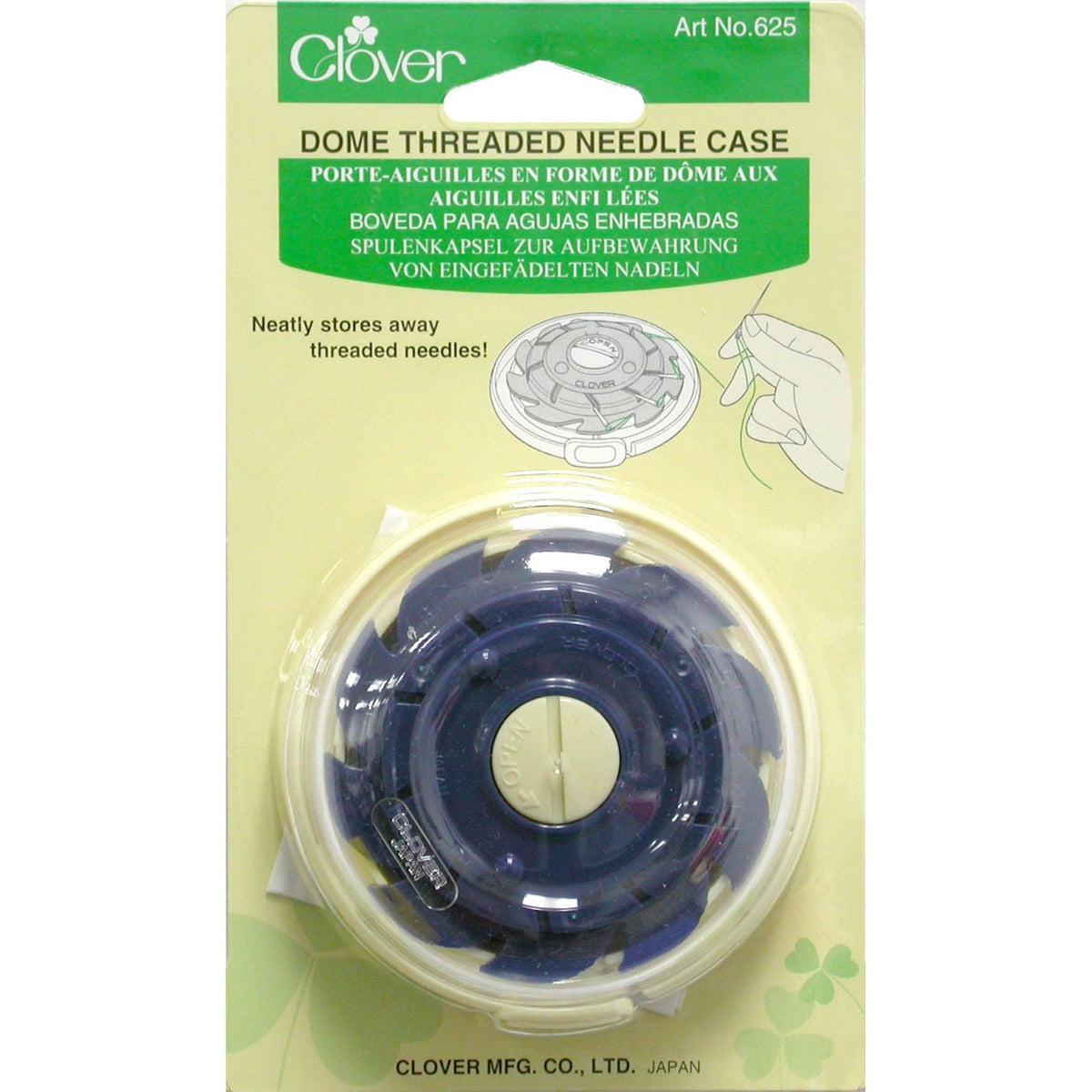 Clover Dome Threaded Needle Case