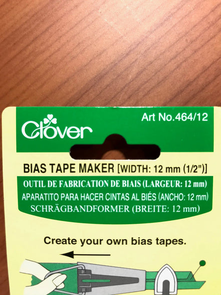 Clover Bias Tape Maker- 1/2" Width- Yellow