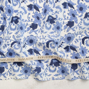 Country Floral in Blue- Indian Block Prints: Cottage- Fableism- 44