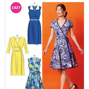 McCall's Sewing Pattern Misses' Wrap Dresses and Belt- M6959- 6-8-10-12-14