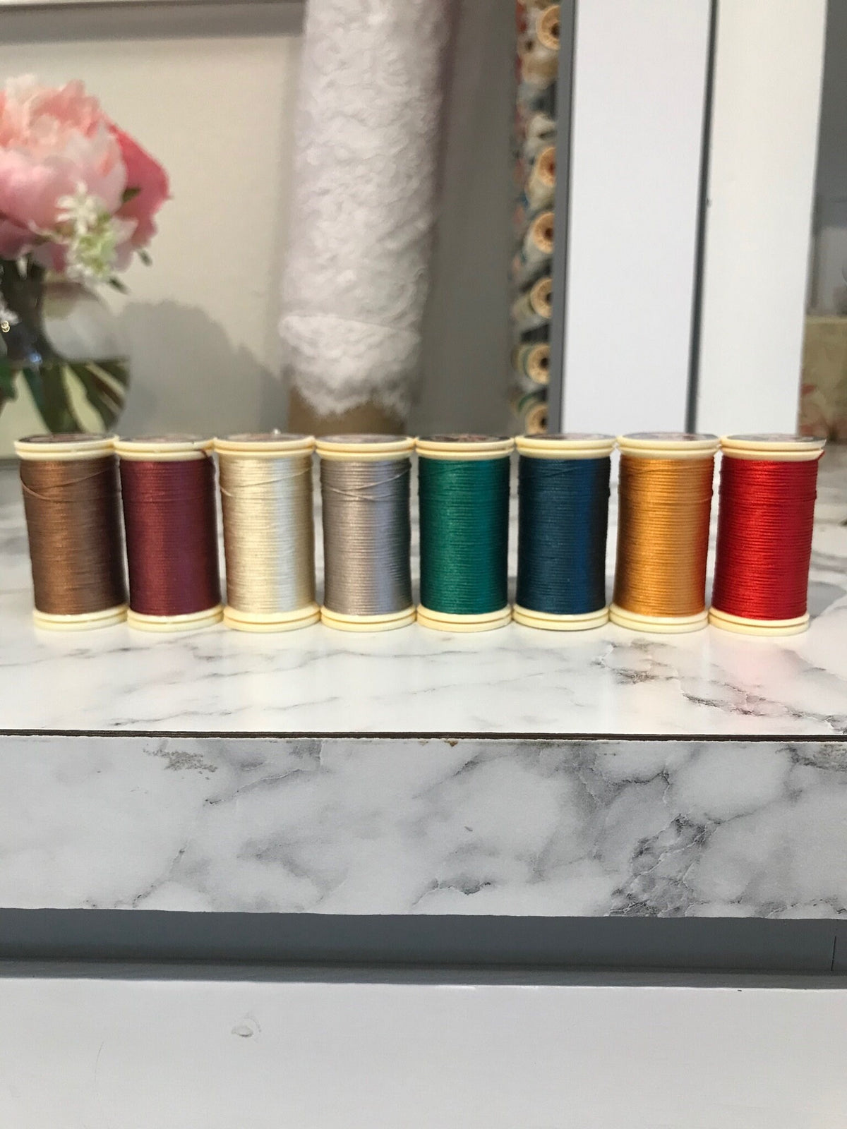 Sajou Selection Box- 8 Spools SILK THREAD- Assortment #2 (Autumnal Colors)