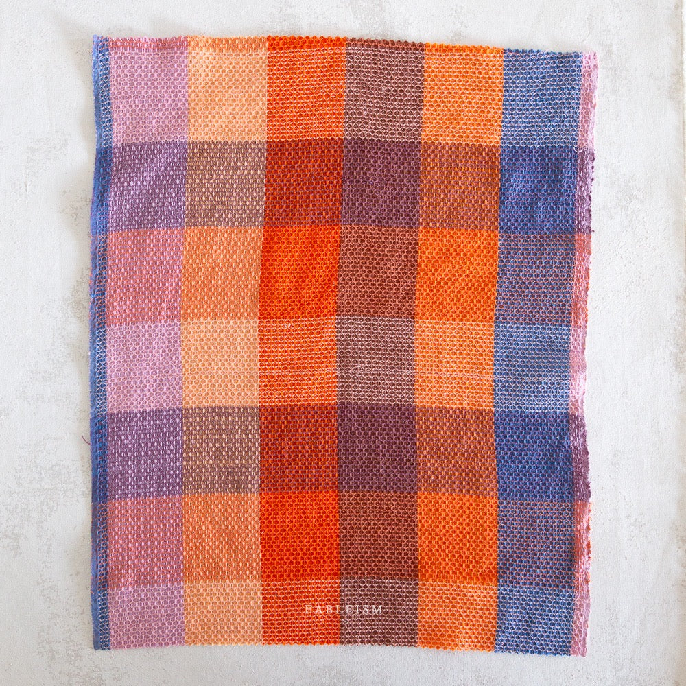 Waffle Happy Checkers in Sorbet- Cotton Woven Fableism- 54