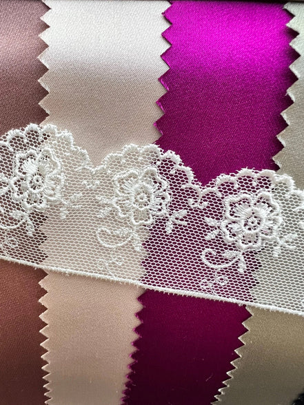 Ivory Valenciennes Lace Trim- 1.3"- 4108