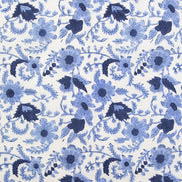Country Floral in Blue- Indian Block Prints: Cottage- Fableism- 44