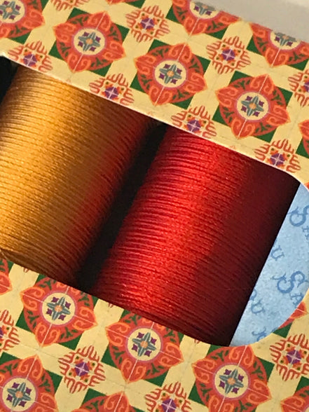 Sajou Selection Box- 8 Spools SILK THREAD- Assortment #2 (Autumnal Colors)