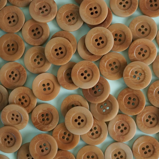 Caramel 1" Corozo Nut Buttons- Set of 4- Matchy Matchy