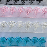 Blue Valenciennes Lace Trim- 1.3