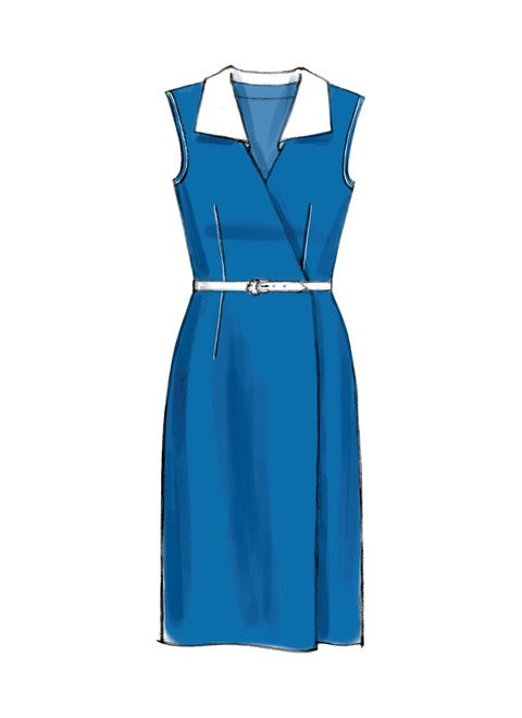 McCall's Sewing Pattern Misses' Wrap Dresses and Belt- M6959- 6-8-10-12-14