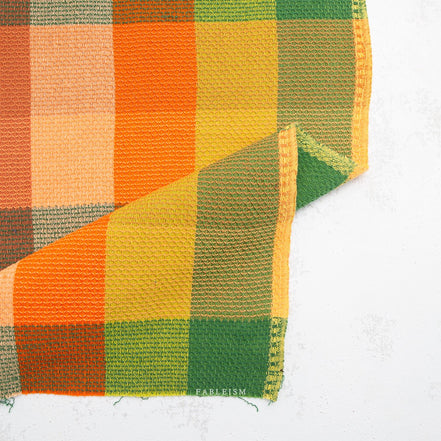 Waffle Happy Checkers in Cider- Cotton Woven Fableism- 54"