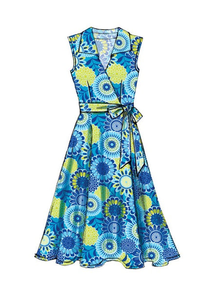 McCall's Sewing Pattern Misses' Wrap Dresses and Belt- M6959- 6-8-10-12-14